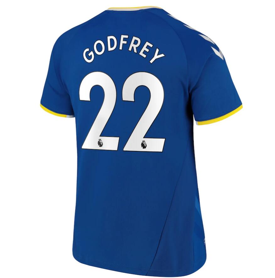 2021/22 Everton Home Kit Soccer Jersey with Godfrey 22 printing